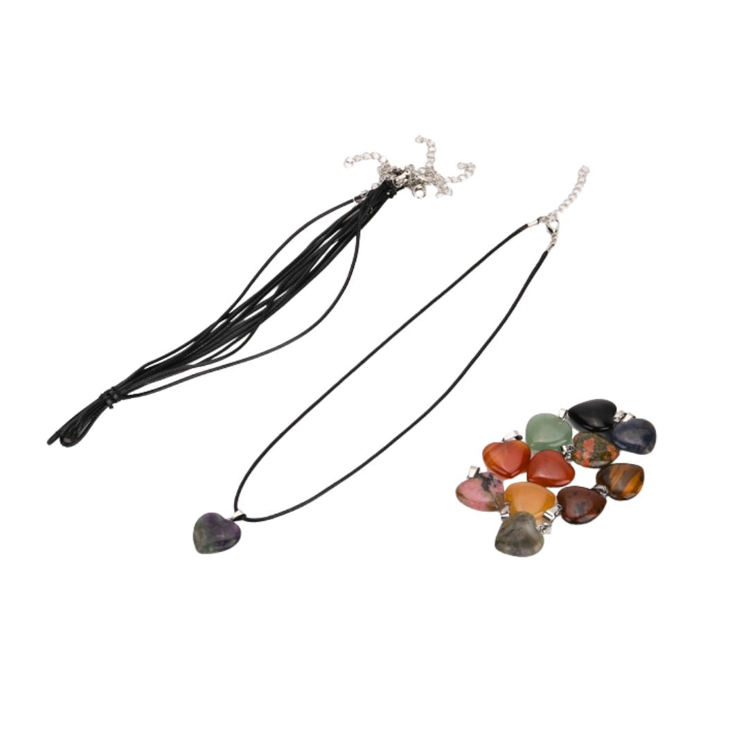 Crystal Heart Necklace Set - 12 Ways to Love Yourself More