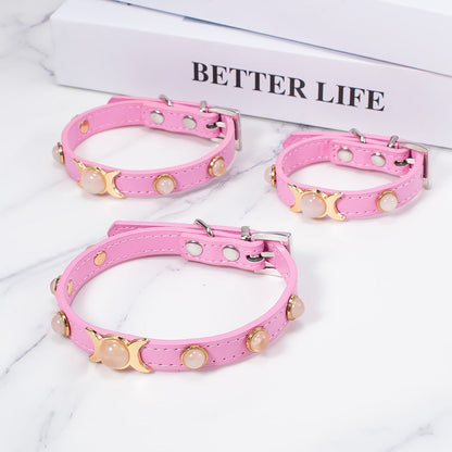 Rose Quartz Pet Collars