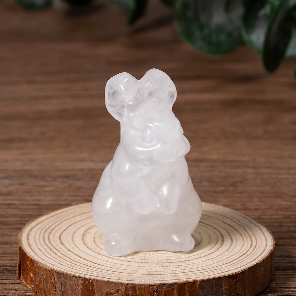 Charming Easter Bunny Crystal Figurine