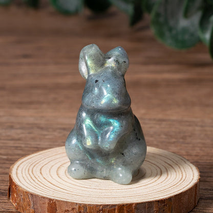 Charming Easter Bunny Crystal Figurine