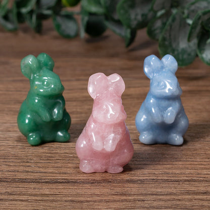 Charming Easter Bunny Crystal Figurine