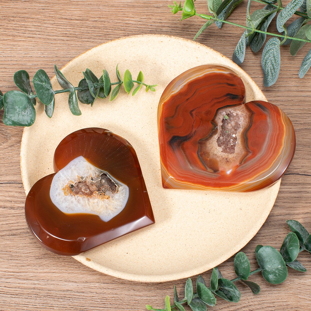 Carnelian Crystal Heart Cluster