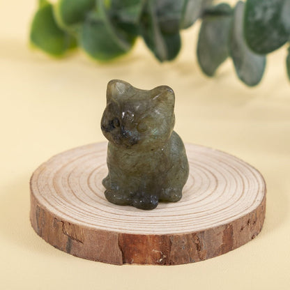 Cute Kitten Gemstone Figurine