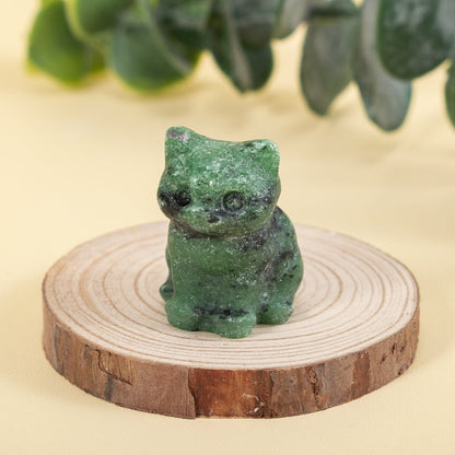 Cute Kitten Gemstone Figurine