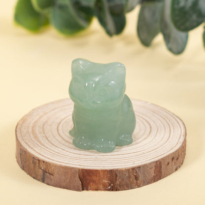 Cute Kitten Gemstone Figurine