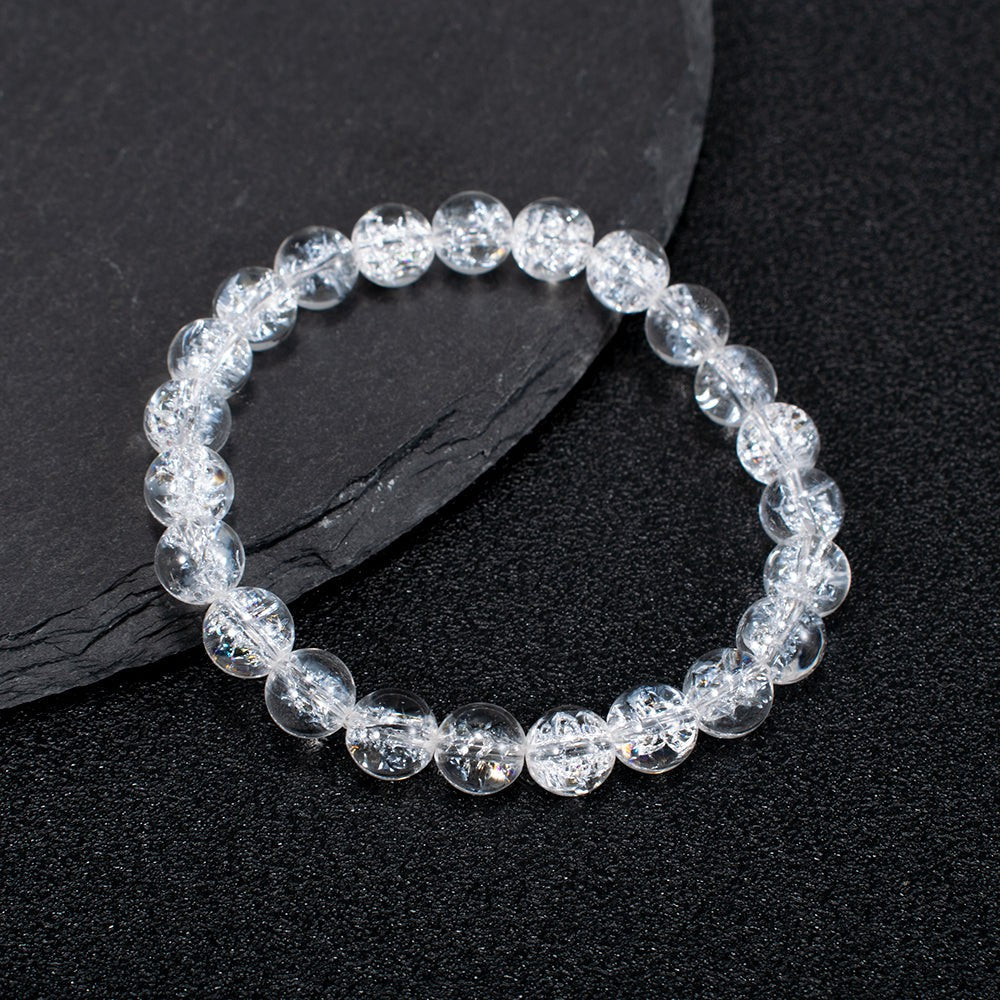 Clear Quartz Crystal Himalayan Beaded Bracelet