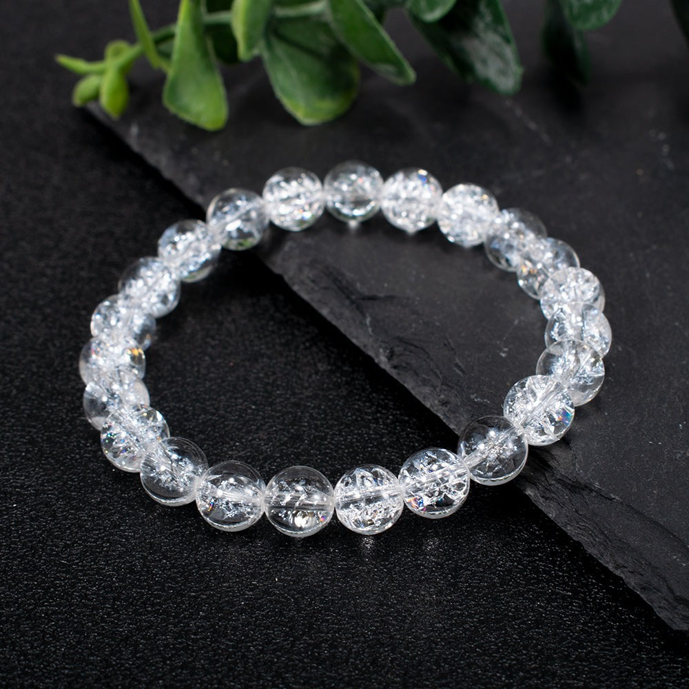 Clear Quartz Crystal Himalayan Beaded Bracelet