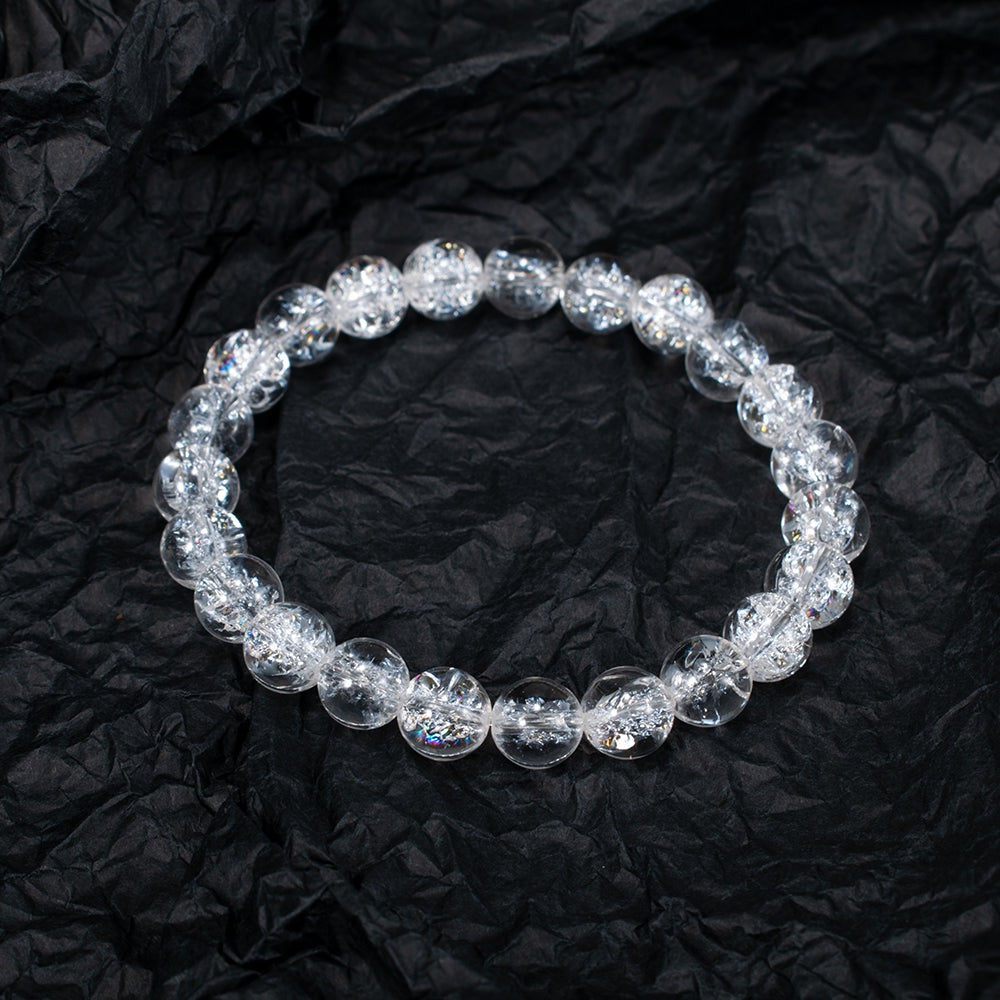 Clear Quartz Crystal Himalayan Beaded Bracelet