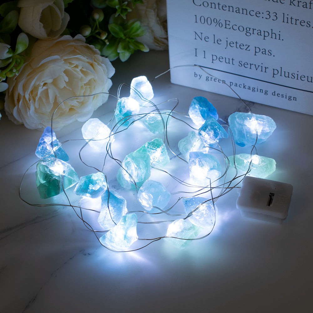 Natural Gemstone Festive String Light Decoration