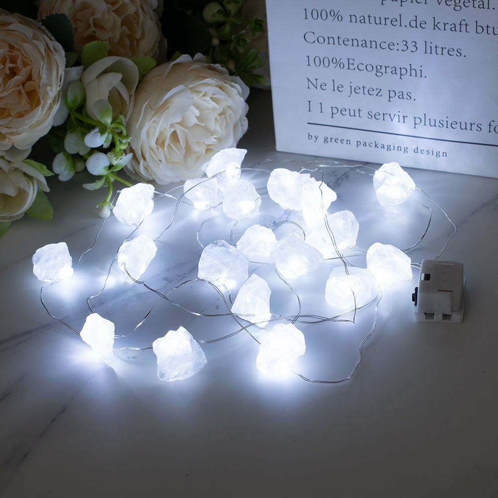 Natural Gemstone Festive String Light Decoration