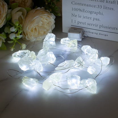 Natural Gemstone Festive String Light Decoration