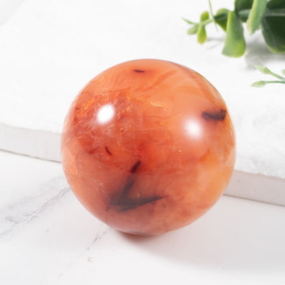 Natural Carnelian Stone Sphere