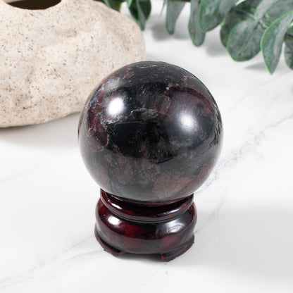 Polished Red Garnet Sphere