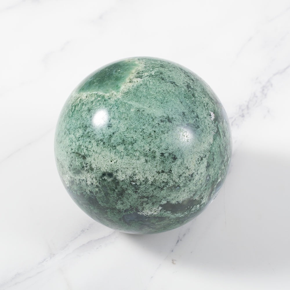 Green Moss Agate Sphere