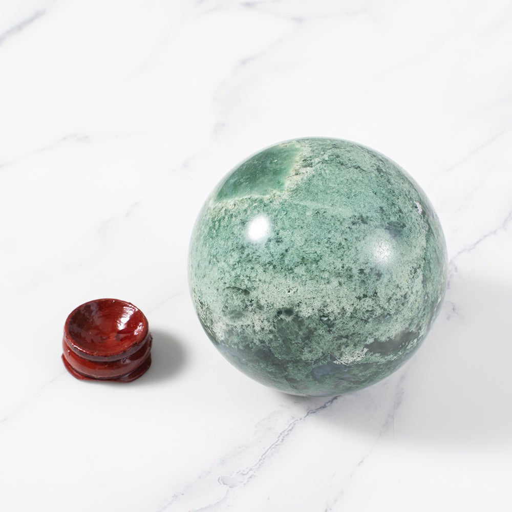 Green Moss Agate Sphere