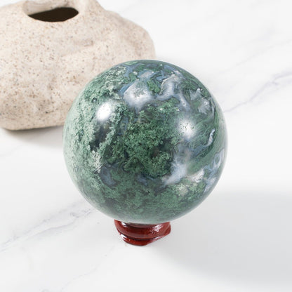 Green Moss Agate Sphere