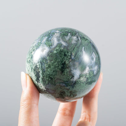 Green Moss Agate Sphere