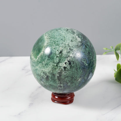 Green Moss Agate Sphere