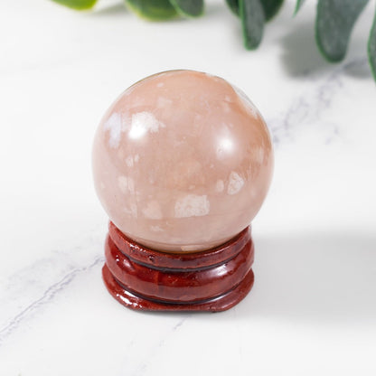 Botanic Flower Agate Crystal Sphere