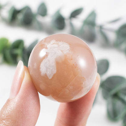 Botanic Flower Agate Crystal Sphere