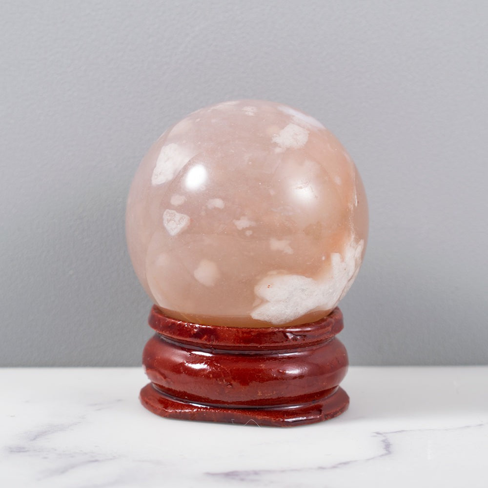 Botanic Flower Agate Crystal Sphere