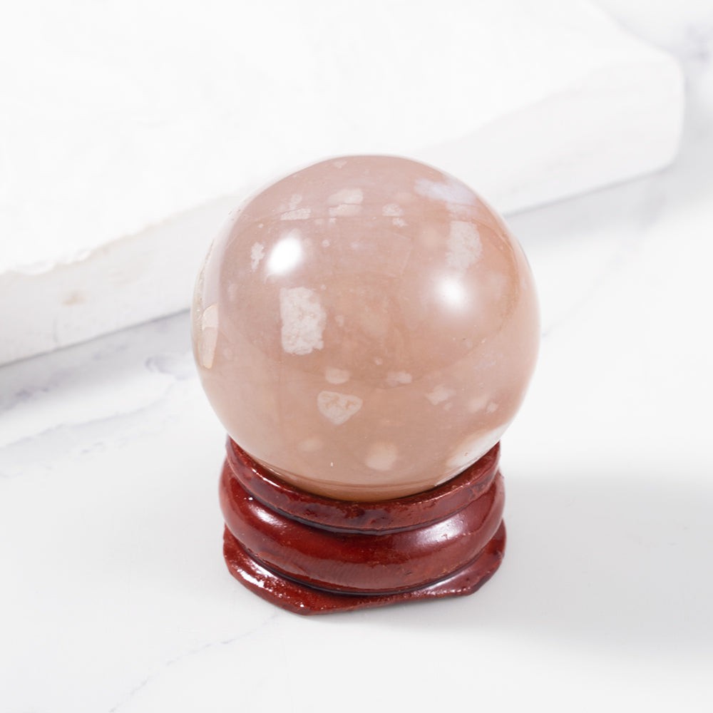 Botanic Flower Agate Crystal Sphere