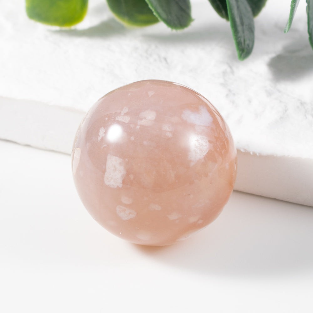 Botanic Flower Agate Crystal Sphere