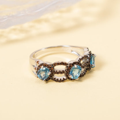 Navy Blue Topaz Ring