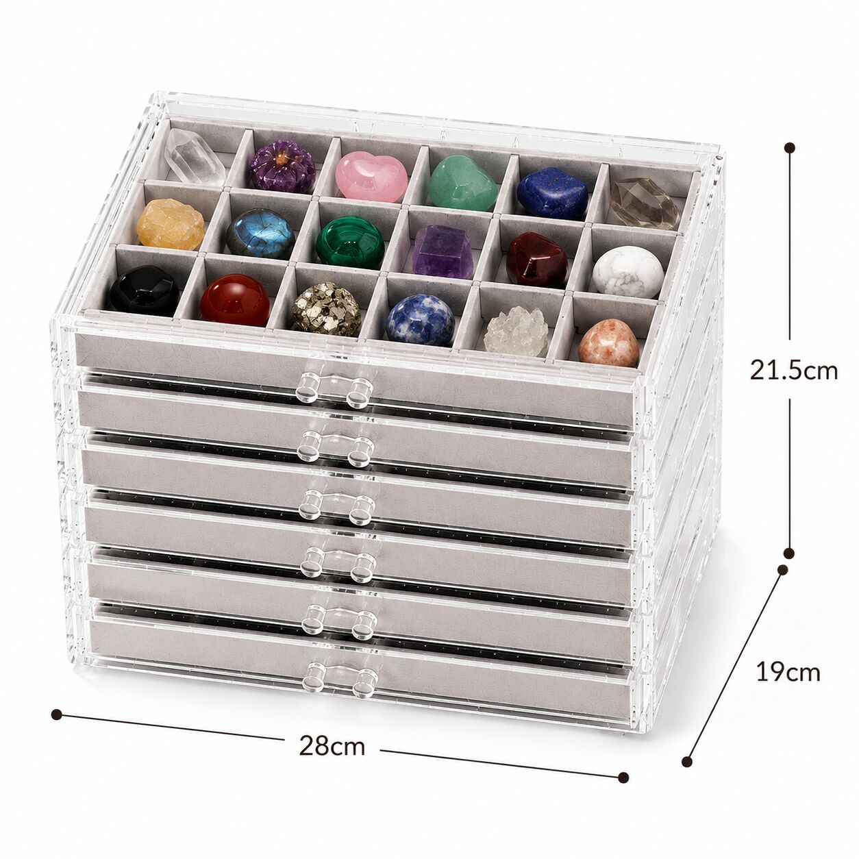 Crystal & Gemstone Display Case — Organized Elegance