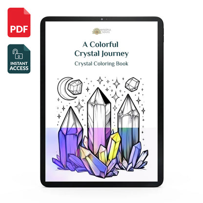 A Colorful Crystal Journey | Crystal Coloring Book