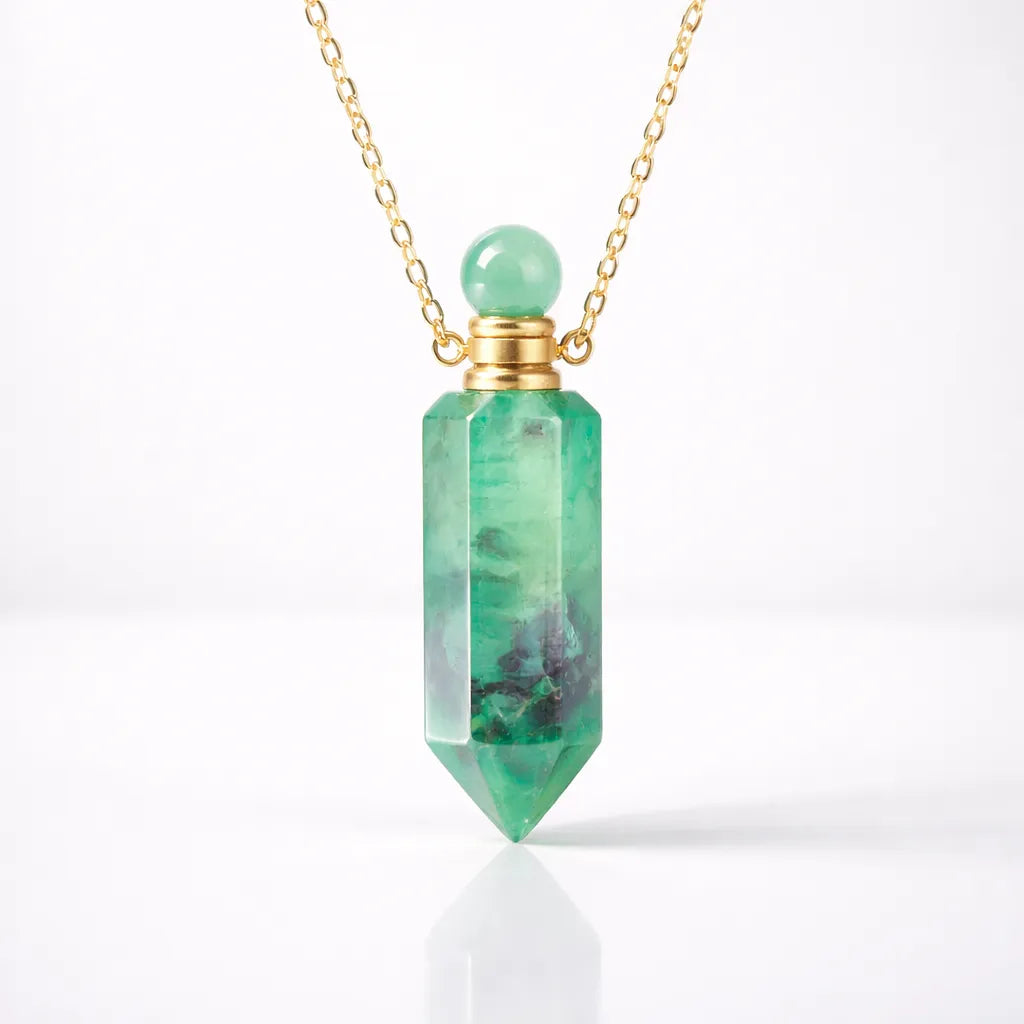 Natural Carved Stone Perfume Bottles — Infuse Your Scent with Healing Energy