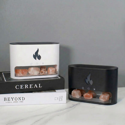 Himalayan Salt Fireplace Humidifier Lamp