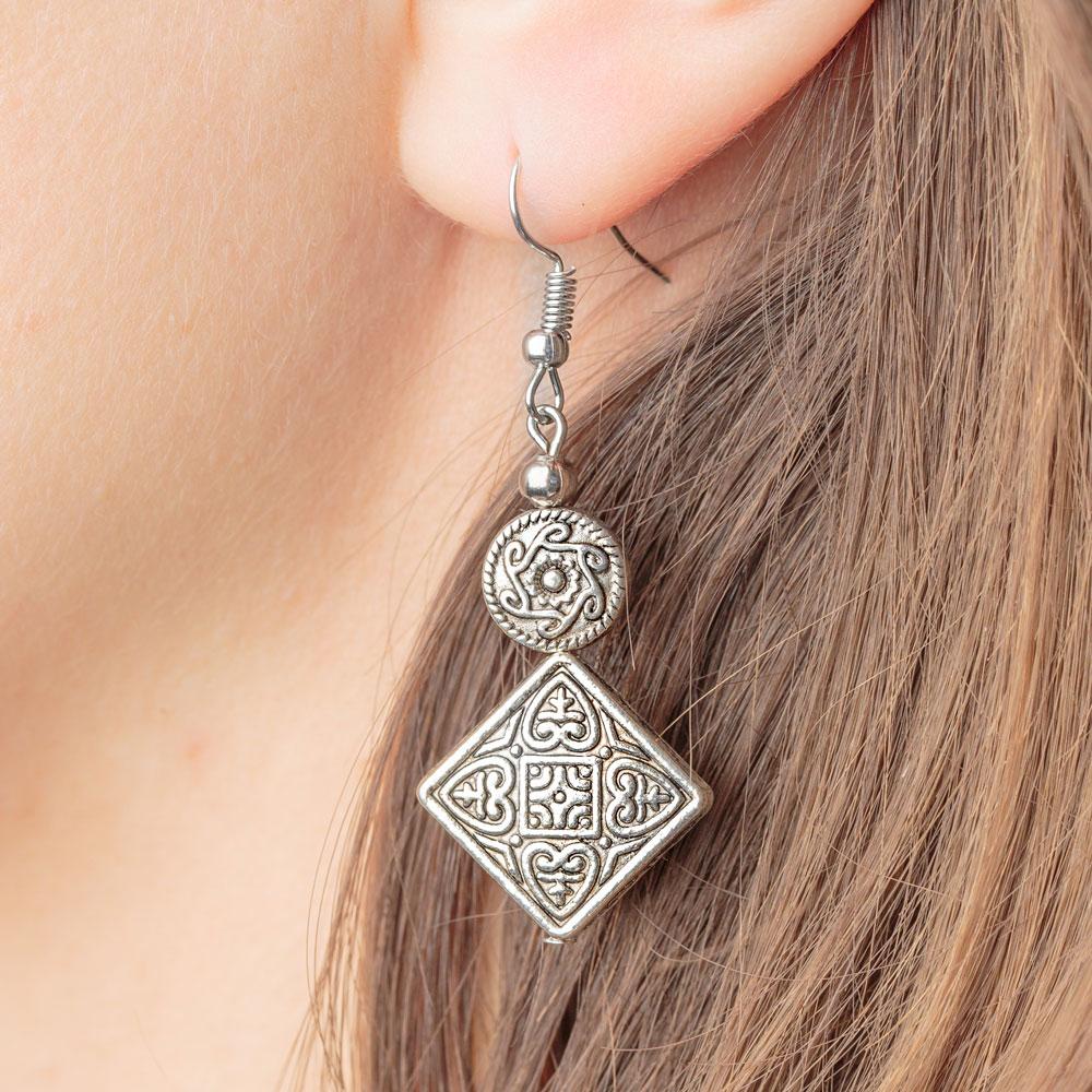 Oriental Boho Dangle Earrings