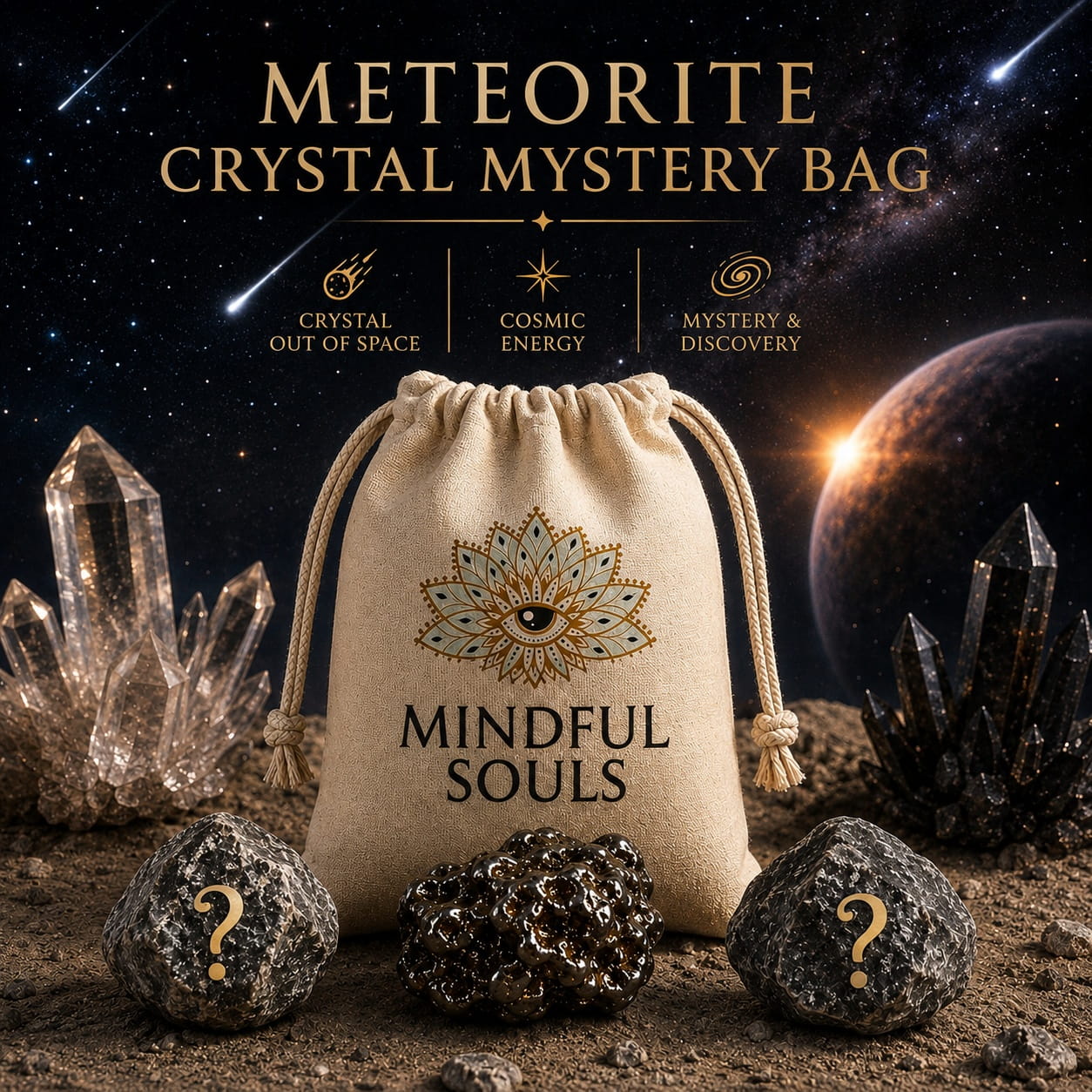 Crystal Mystery Bag – Perseid Meteorite Limited Edition