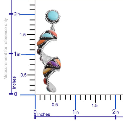 Sterling Silver Swirl Earrings with Turquoise – Grounding Energy in Motion