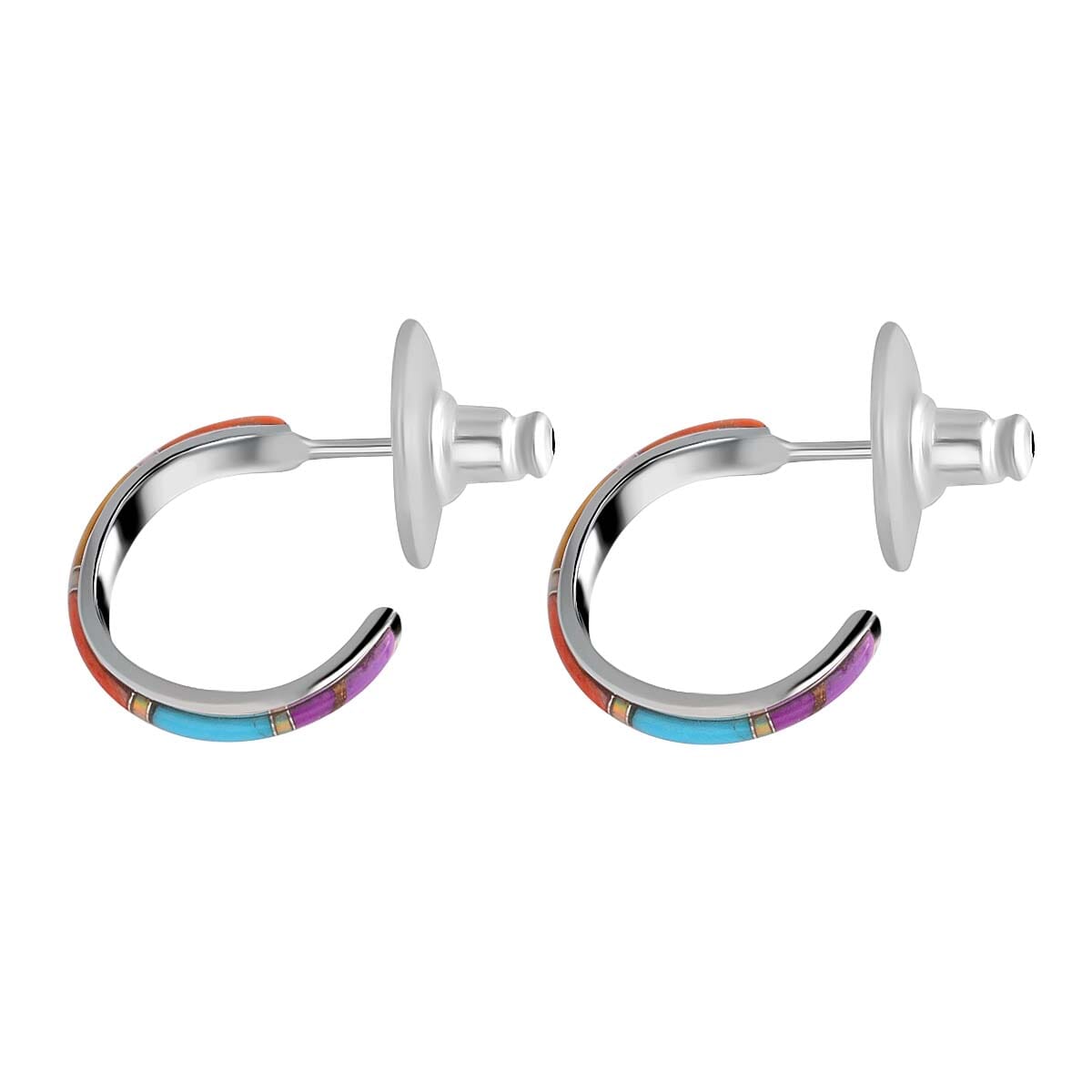 Santa Fe J-Hoop Earrings – Timeless Turquoise for the Free-Spirited (Sterling Silver)