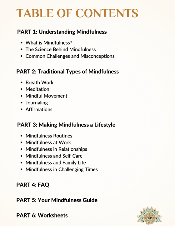 Printable Mindfulness Guide For Everyday Life