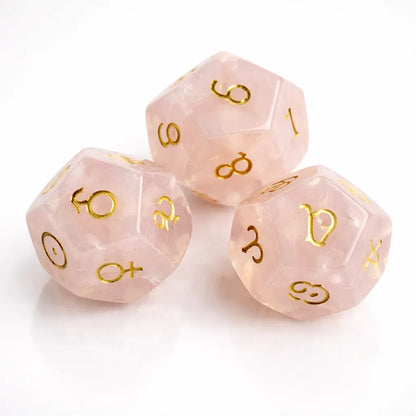 Astrological Gemstone Dice Set - Align Your Energy with Every Roll