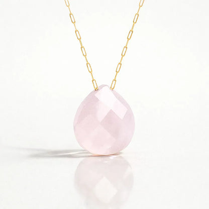 Natural Stone Water Drop Pendant — Embrace Serenity and Strength