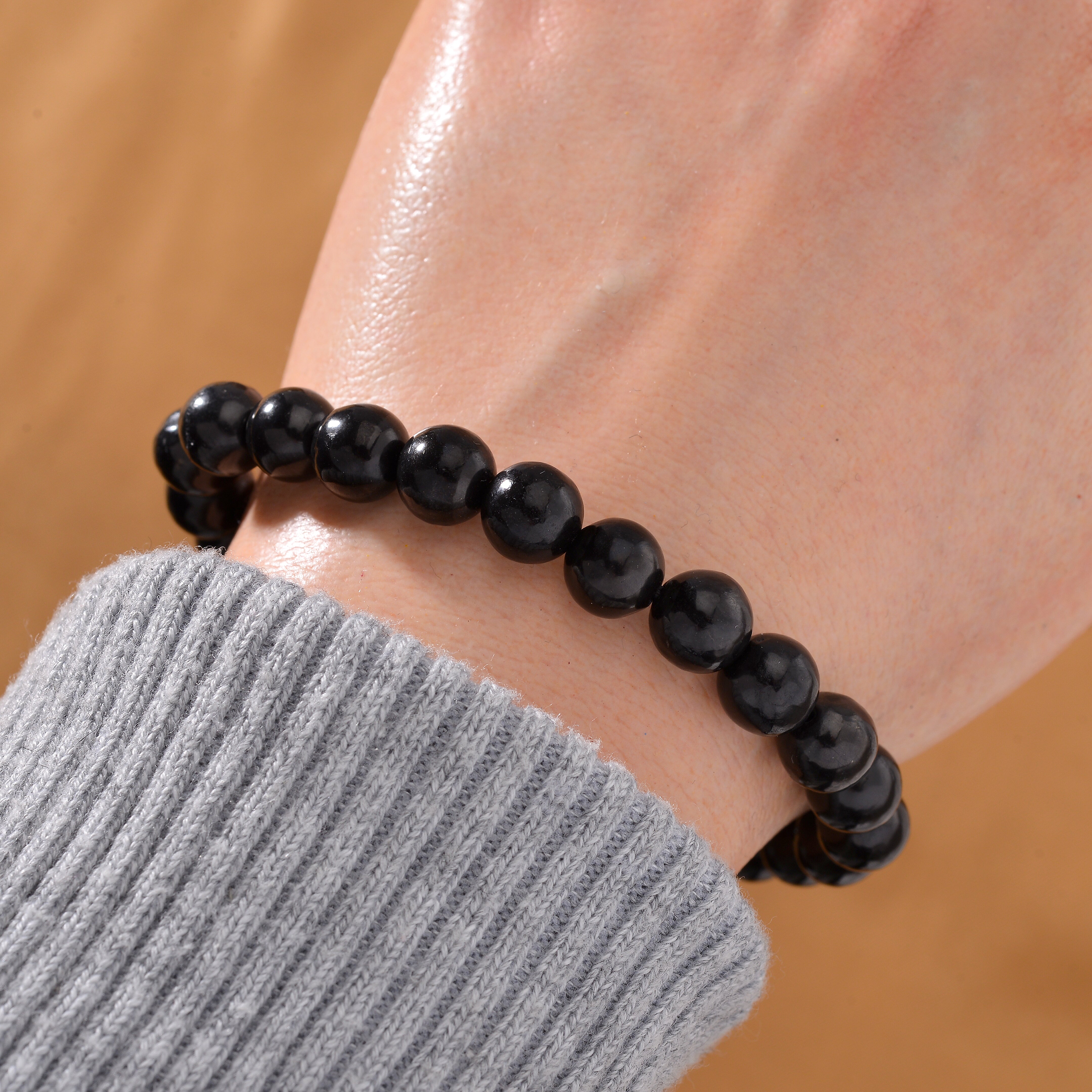 Shungite Beaded Stretch Bracelet