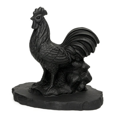 Shungite Rooster Figurine – Guardian of Home & Family Protection