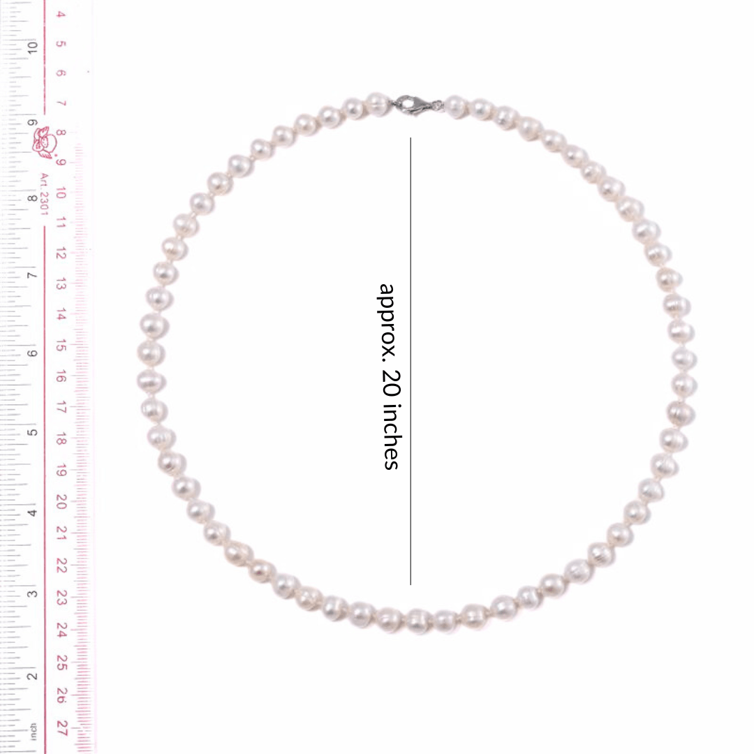 Pearl Necklace & Earrings Set + Bracelet