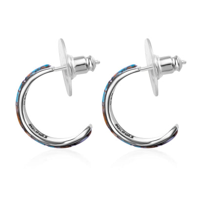 Santa Fe J-Hoop Earrings – Timeless Turquoise for the Free-Spirited (Sterling Silver)