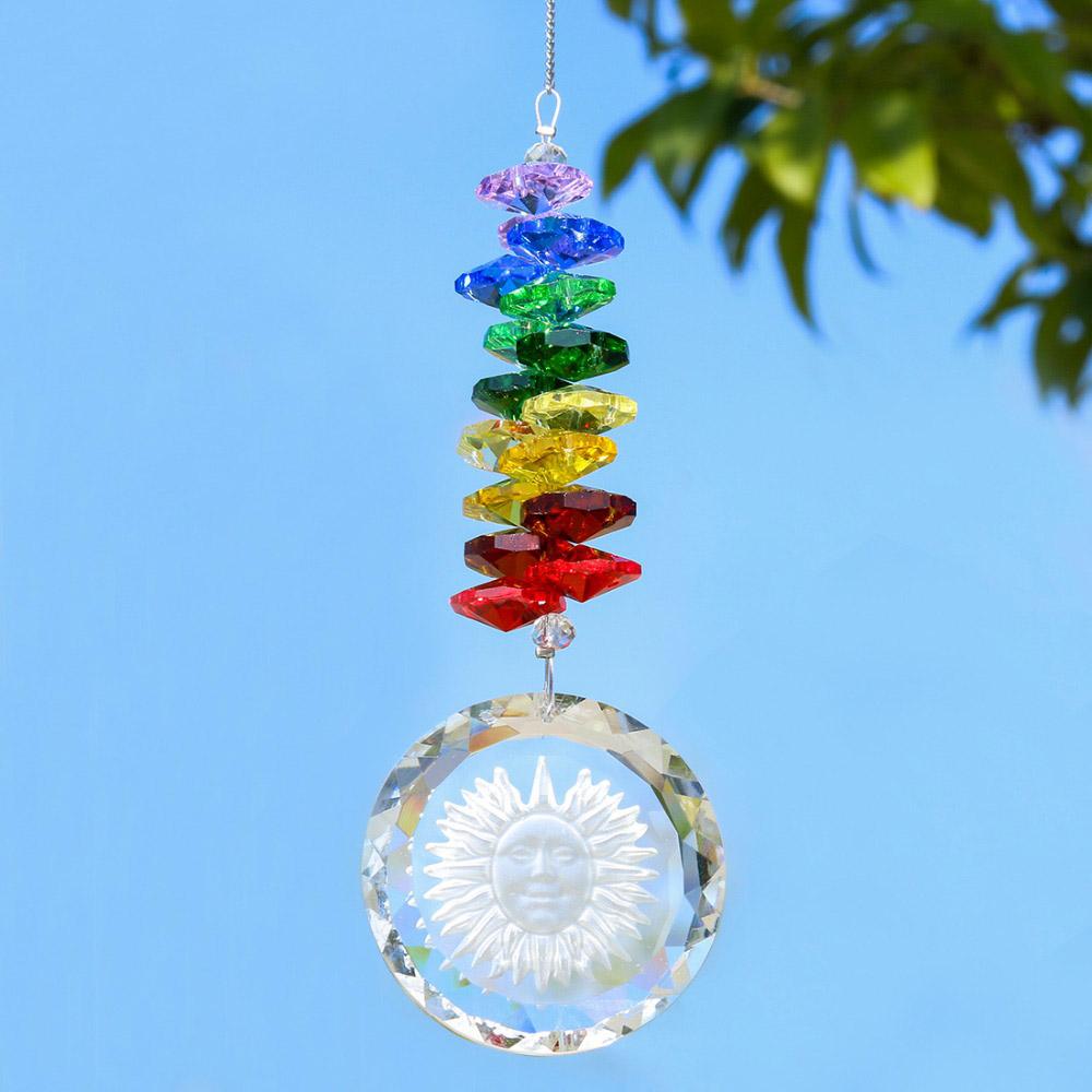 Sun Crystal Glass Wind Chimes