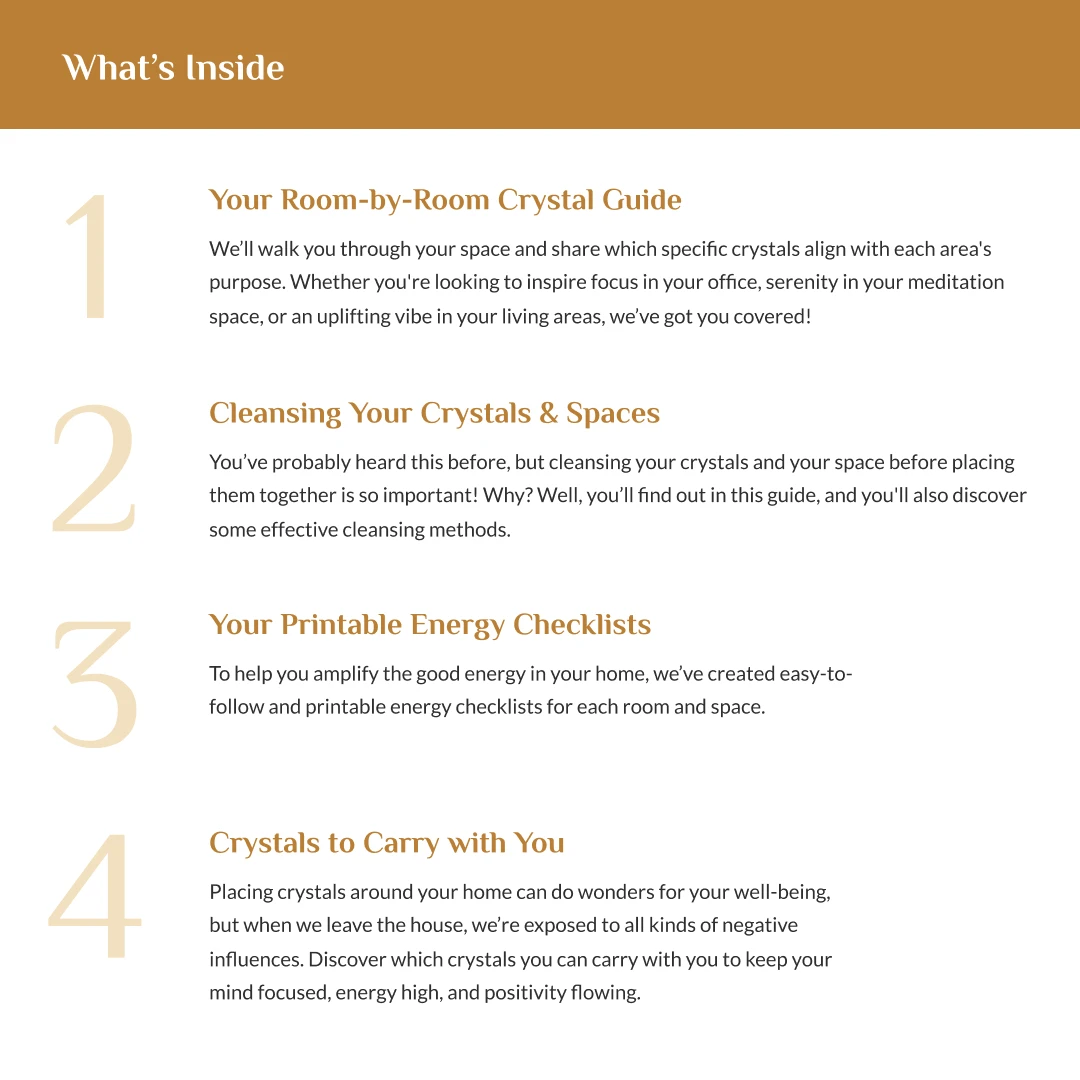 Room by Room Crystal Guide: Digital & Printable