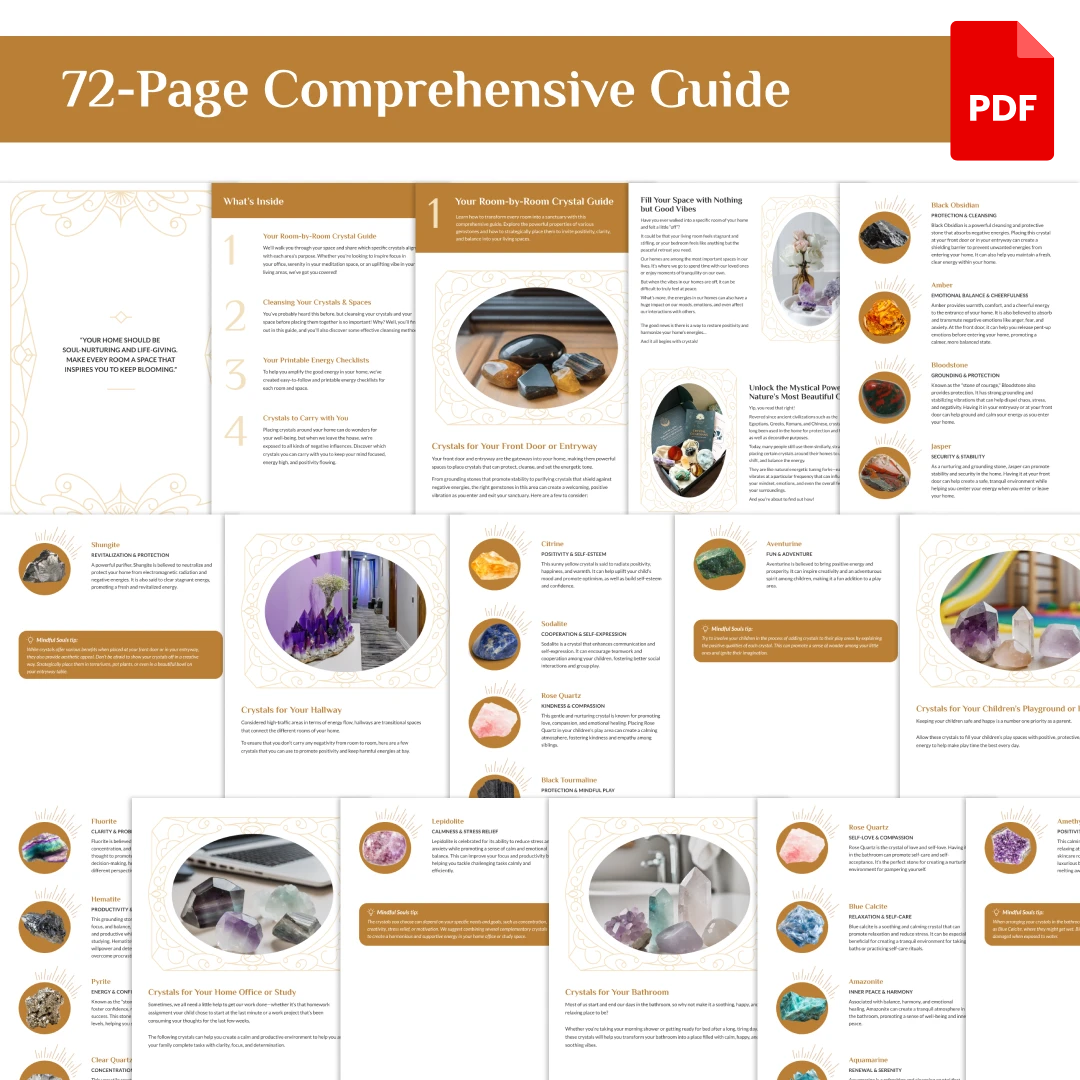 Room by Room Crystal Guide: Digital & Printable