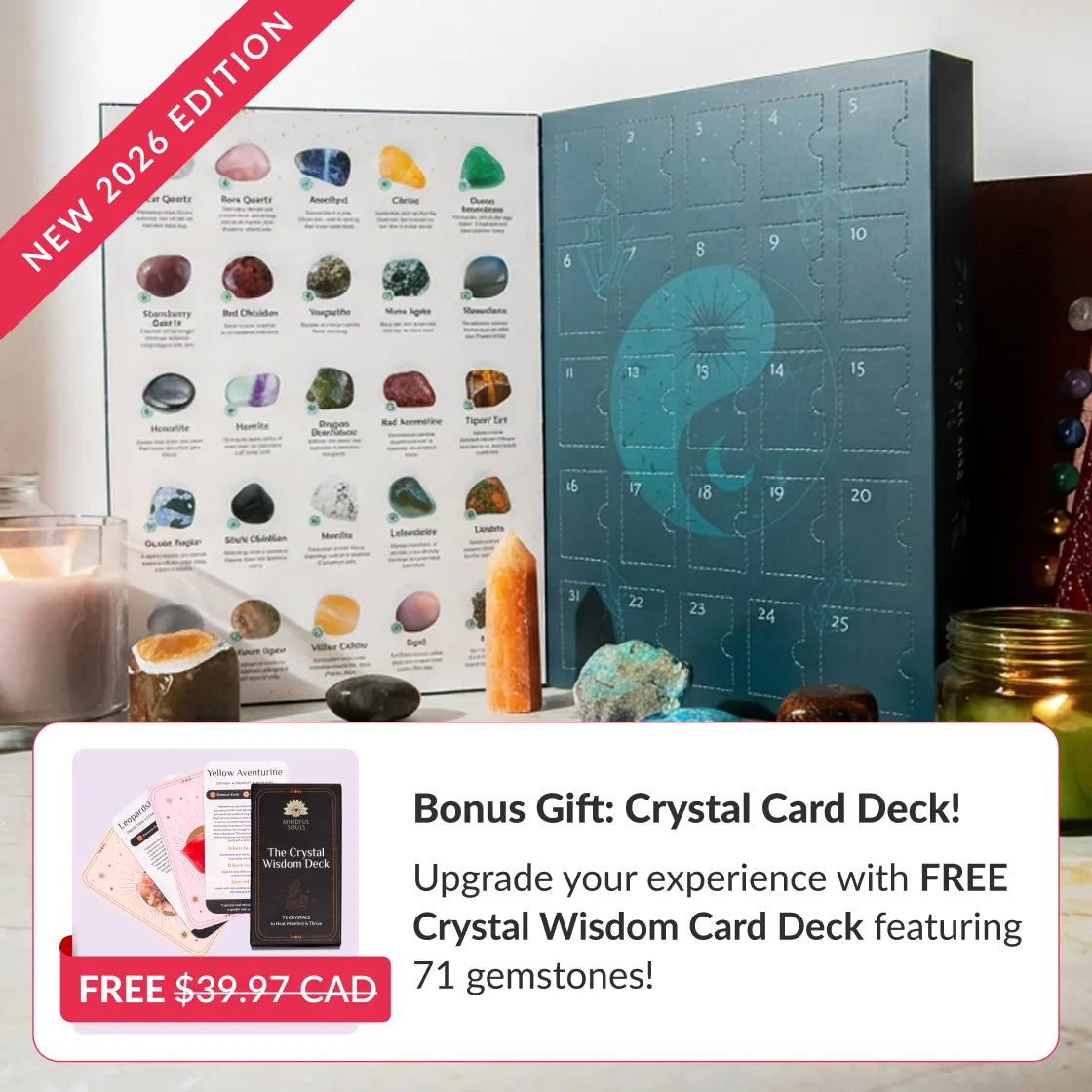 Crystal Advent Calendar + FREE Crystal Card Deck