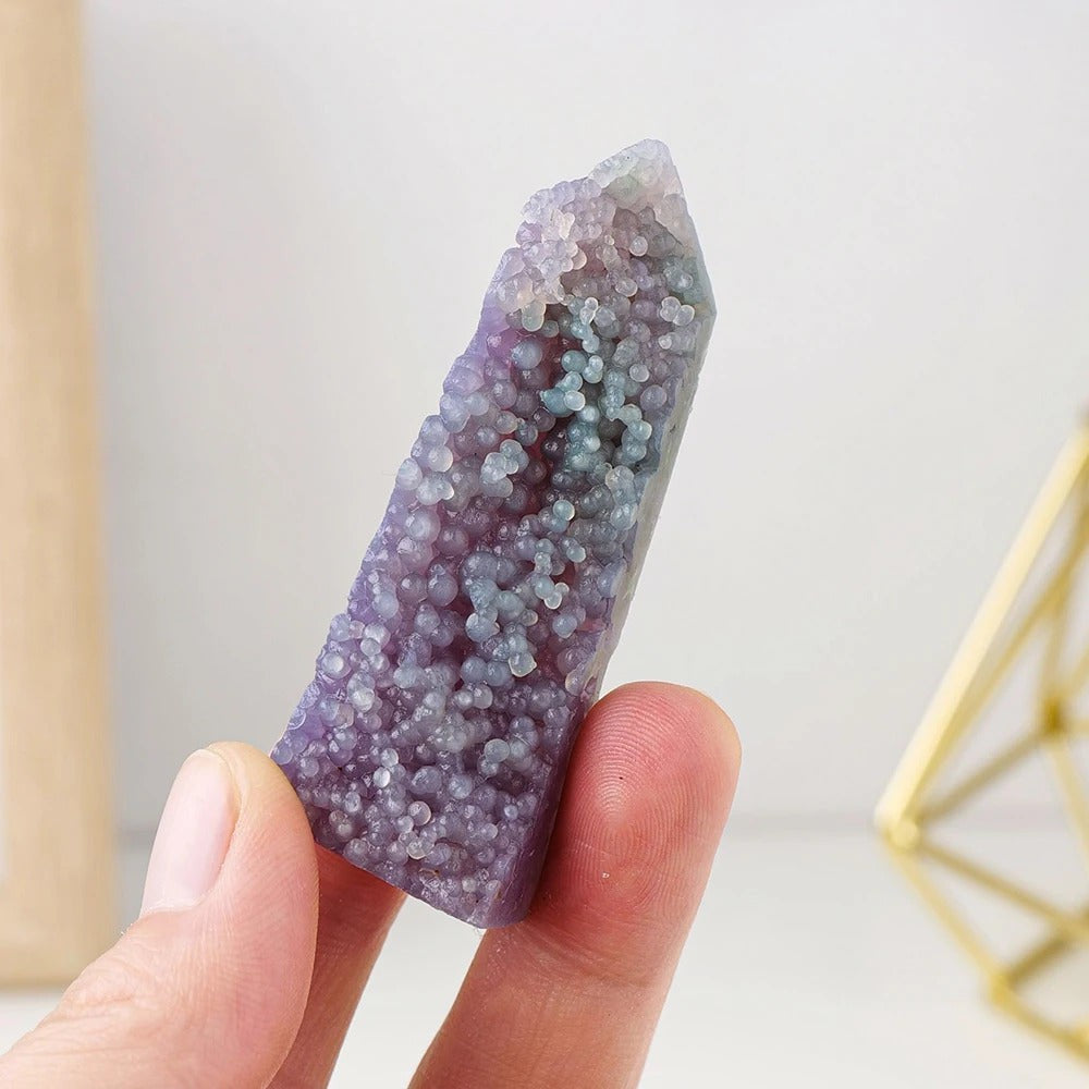 Grape Agate Stone Crystal Point