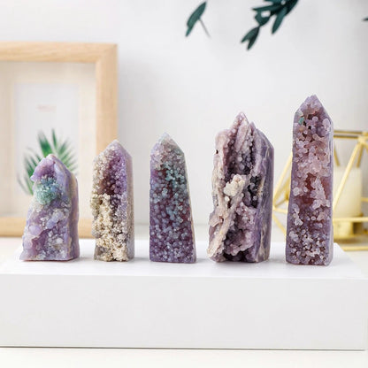 Grape Agate Stone Crystal Point