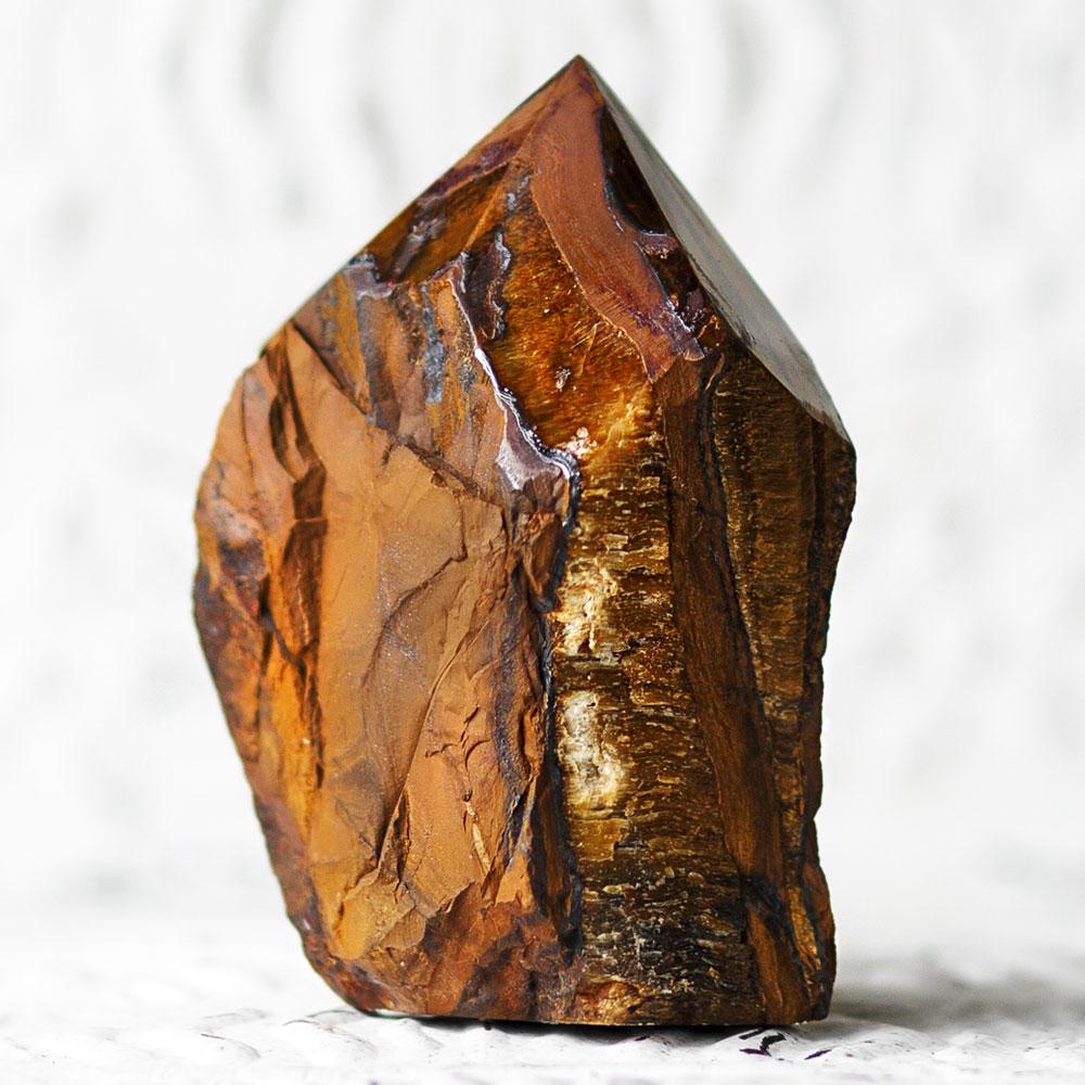 Tiger Eye Point with Natural Sides